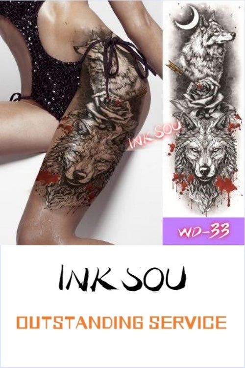 Wild Wolf Thigh Tattoo –A Symbol of Strength and Freedom